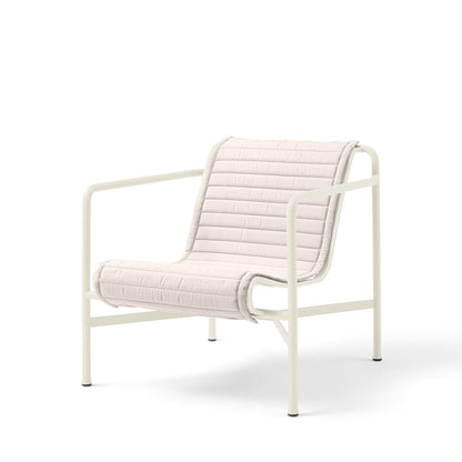 Palissade Lounge Chair Low Quilted Cushion by HAY - Cream White