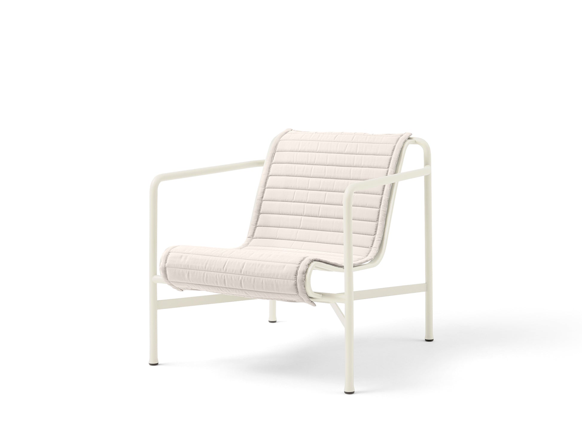 Palissade Lounge Chair Low Quilted Cushion by HAY - Cream White