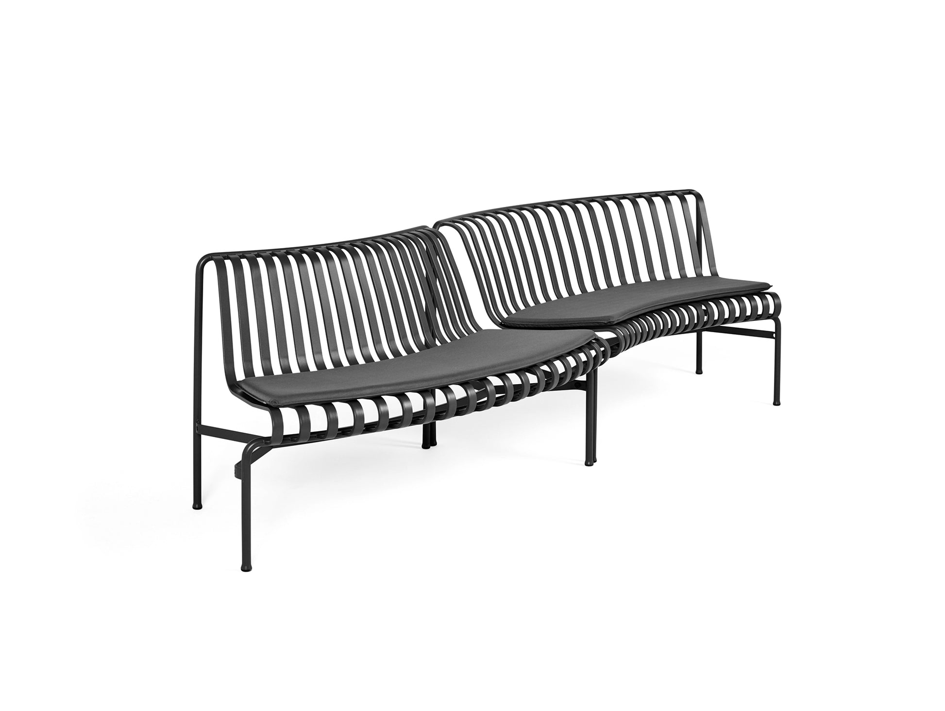 Palissade Park Dining Bench Seat Cushion by HAY - In Out / Anthracite
