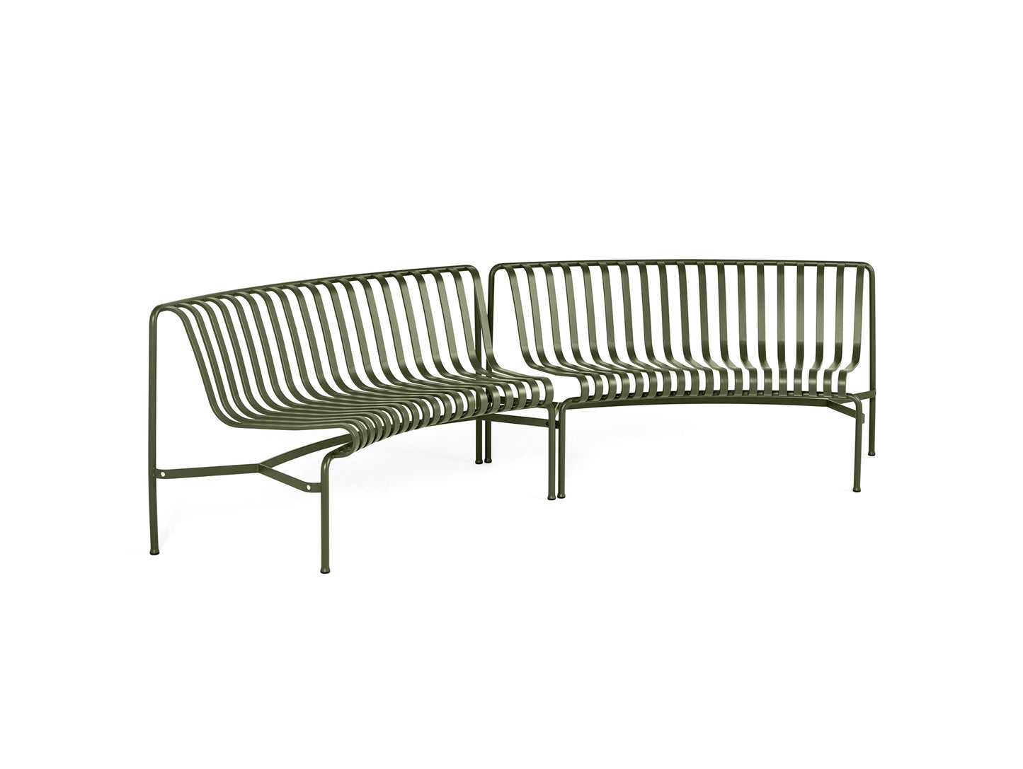 Palissade Park Dining Bench - In In Starter Set by HAY - Olive