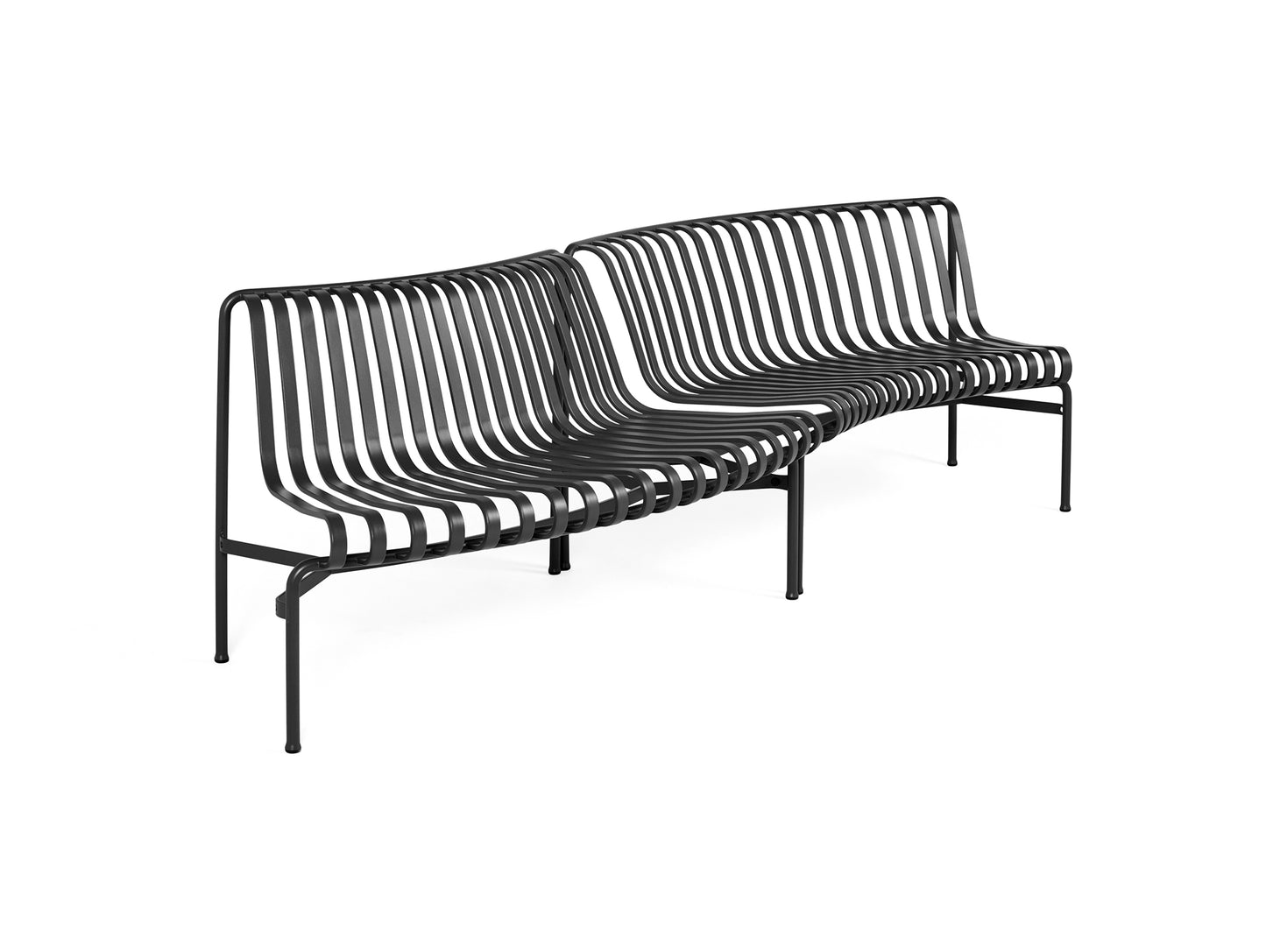 Palissade Park Dining Bench - In-Out Starter Set by HAY  - Anthracite
