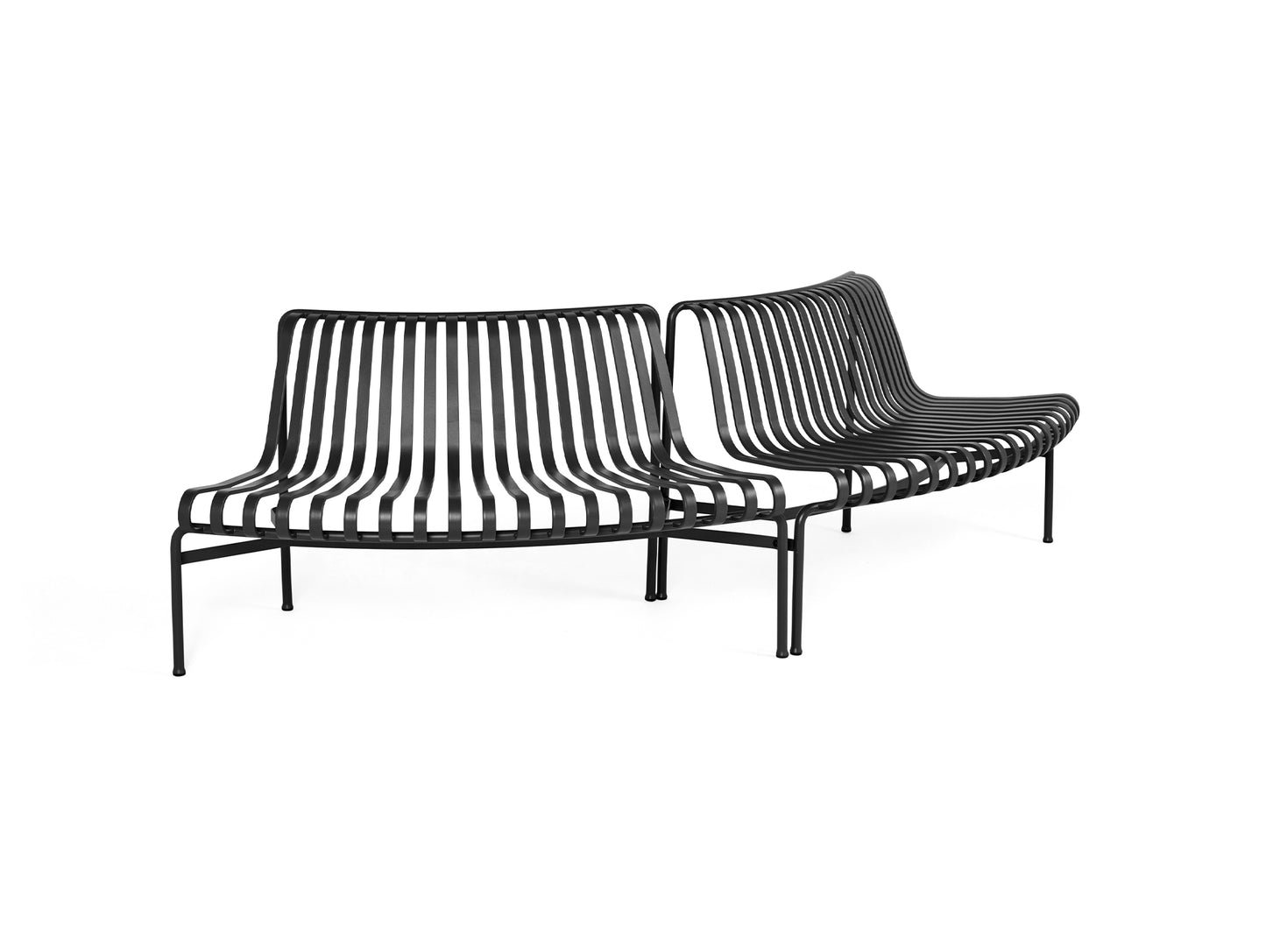 Palissade Park Dining Bench - Out-Out Starter Set by HAY - Anthracite