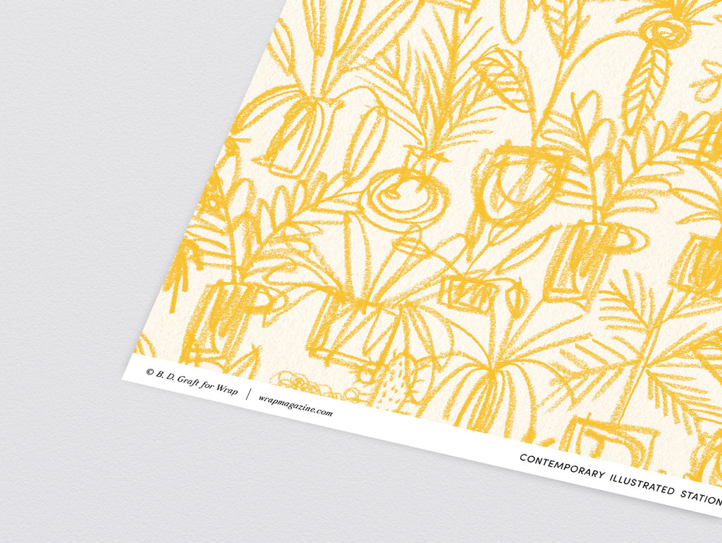 Plants Yellow Wrapping Paper by Wrap