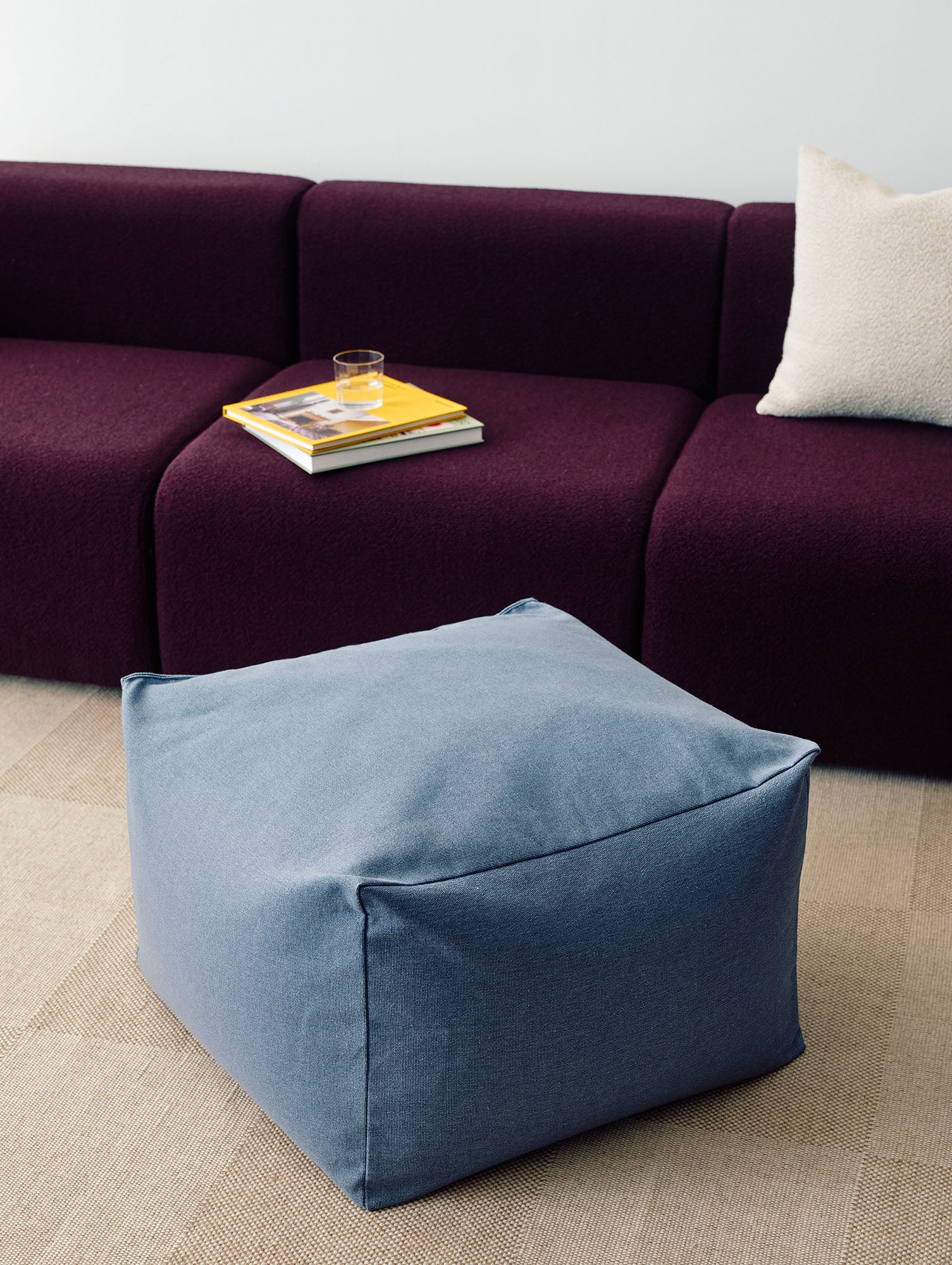 Mags 3 Seater Sofa by HAY - Turf Burgundy
