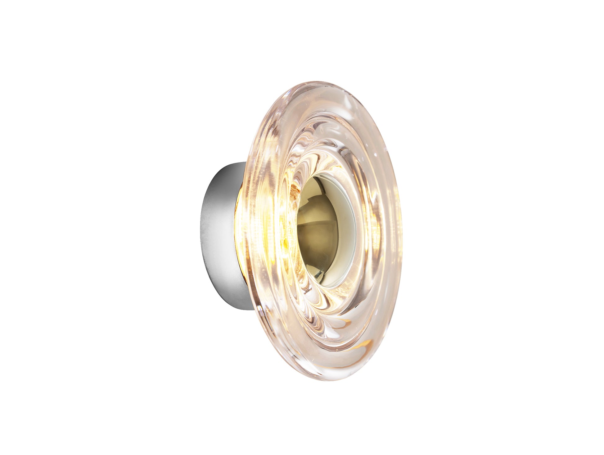 Press Mini Surface LED Wall Lamp by Tom Dixon - Gold Cap