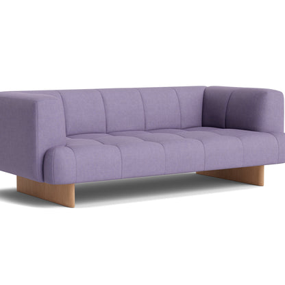 Quilton Lift 2-Seater Sofa by HAY - Lacquered Oak / Steelcut Quartet 644