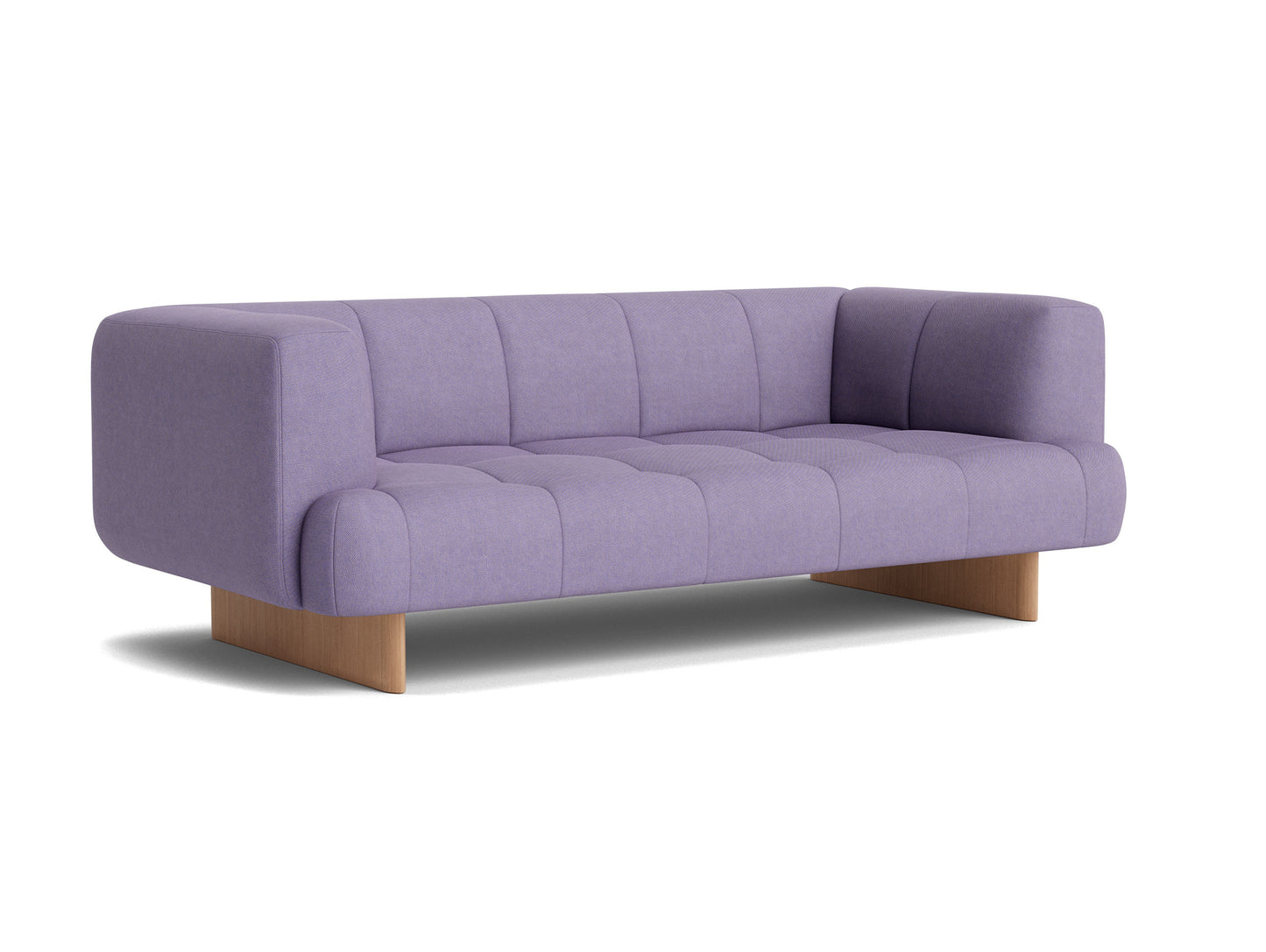 Quilton Lift 2-Seater Sofa by HAY - Lacquered Oak / Steelcut Quartet 644