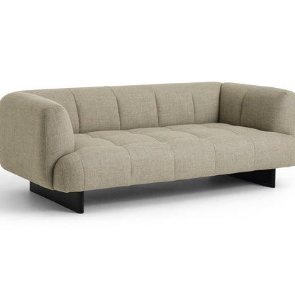 Quilton Lift 2-Seater Sofa by HAY - Black Lacquered Oak / Tadao 720