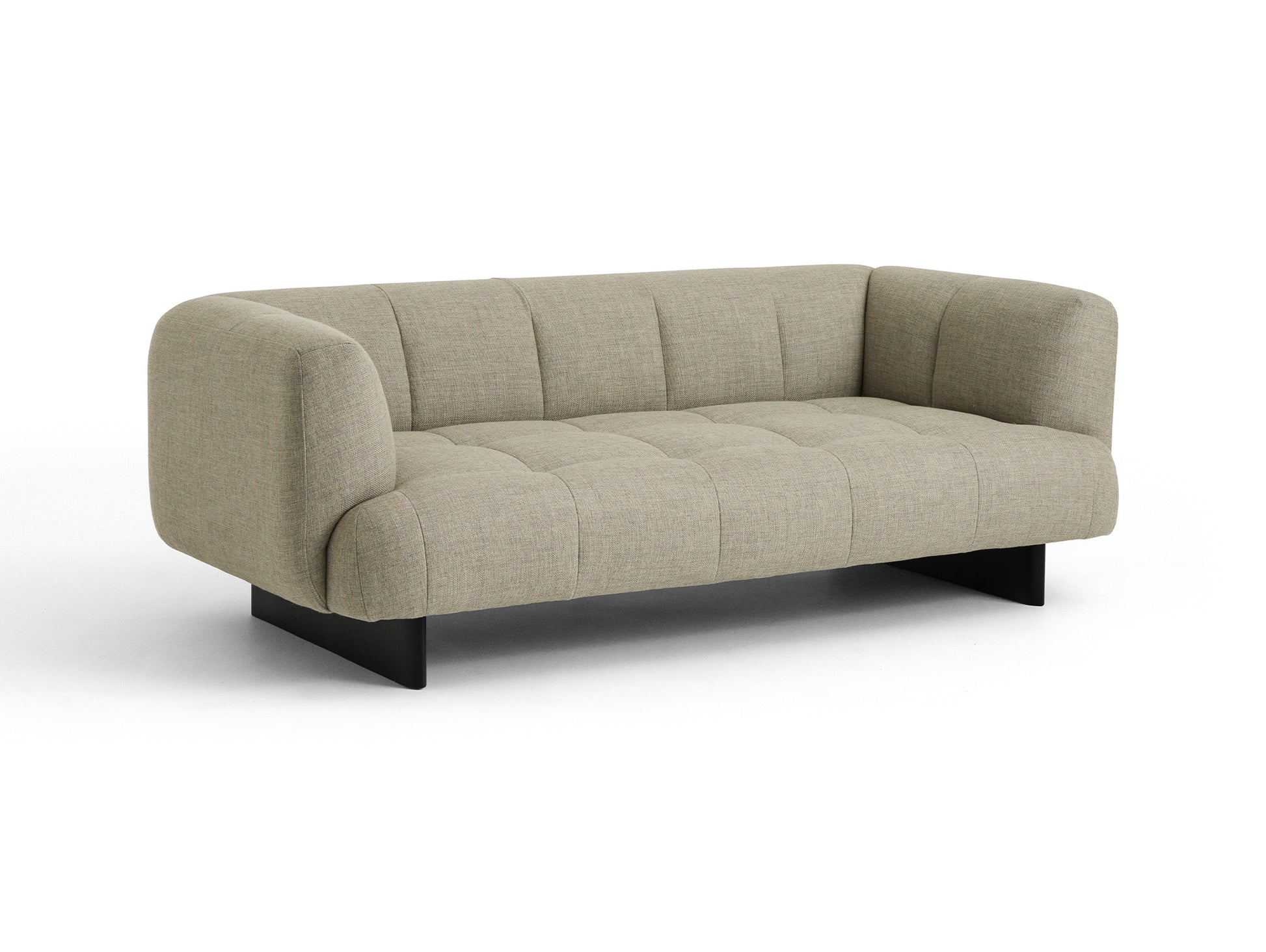 Quilton Lift 2-Seater Sofa by HAY - Black Lacquered Oak / Tadao 720