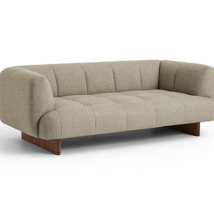 Quilton Lift 2-Seater Sofa by HAY - Black Lacquered Walnut / Tadao 720