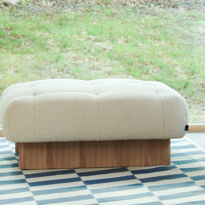 Quilton Lift Ottoman by HAY - Lacquered Oak / Tartaglia 857