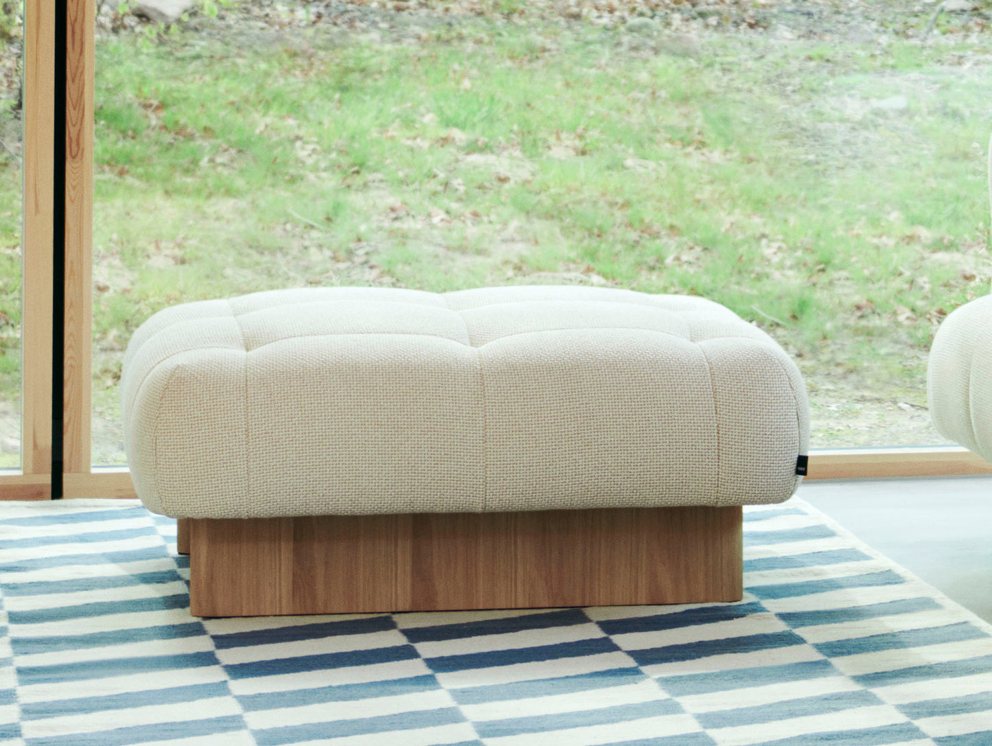 Quilton Lift Ottoman by HAY - Lacquered Oak / Tartaglia 857