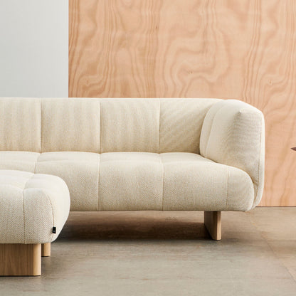 Quilton Lift 3-Seater Sofa by HAY  - Lacquered Oak / Tartaglia 857