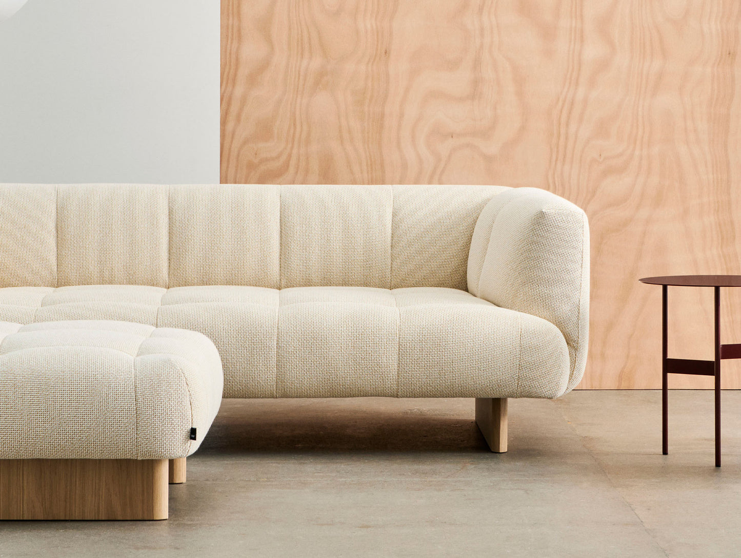 Quilton Lift 3-Seater Sofa by HAY  - Lacquered Oak / Tartaglia 857