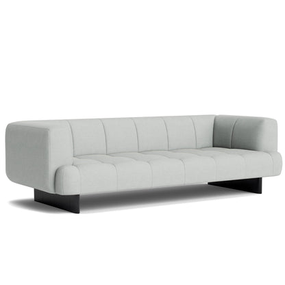 Quilton Lift 3-Seater Sofa by HAY - Black Lacquered Oak Base / Naveli 113