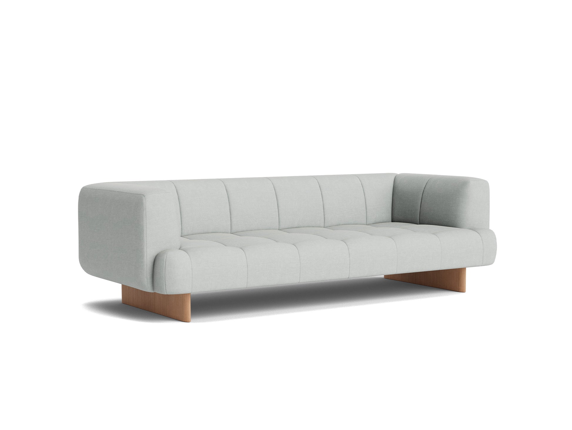 Quilton Lift 3-Seater Sofa by HAY - Lacquered Oak Base / Naveli 113