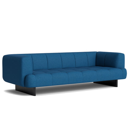 Quilton Lift 3-Seater Sofa by HAY - Lacquered Walnut Base / Naveli 753