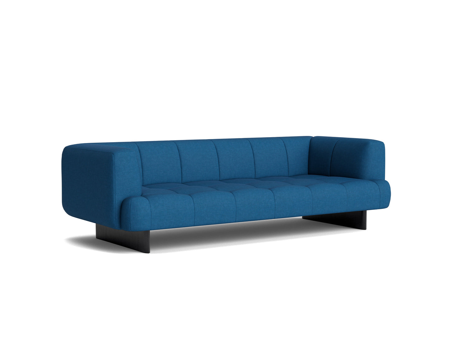 Quilton Lift 3-Seater Sofa by HAY - Lacquered Walnut Base / Naveli 753