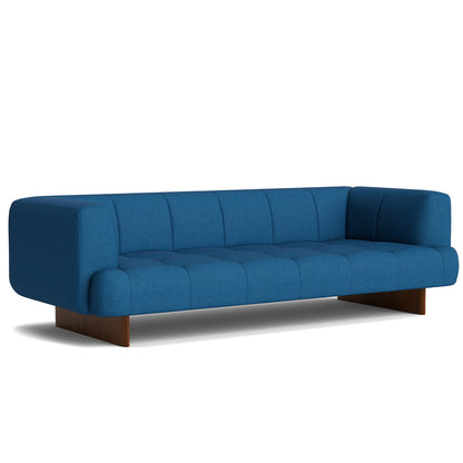 Quilton Lift 3-Seater Sofa by HAY - Black Lacquered Oak Base / Naveli 753