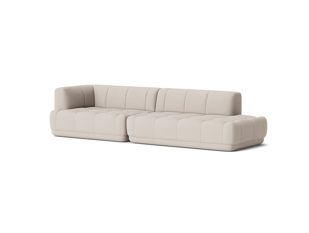 Quilton Sofa - Combination 10 by HAY - Left Armrest / Steelcut 240