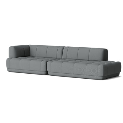 Quilton Sofa - Combination 10 by HAY - Left Armrest / Steelcut Trio 153