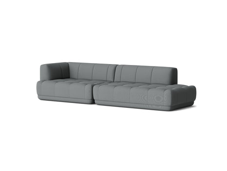Quilton Sofa - Combination 10 by HAY - Left Armrest / Steelcut Trio 153