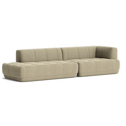 Quilton Sofa - Combination 10 by HAY - Right Armrest / Atlas 411
