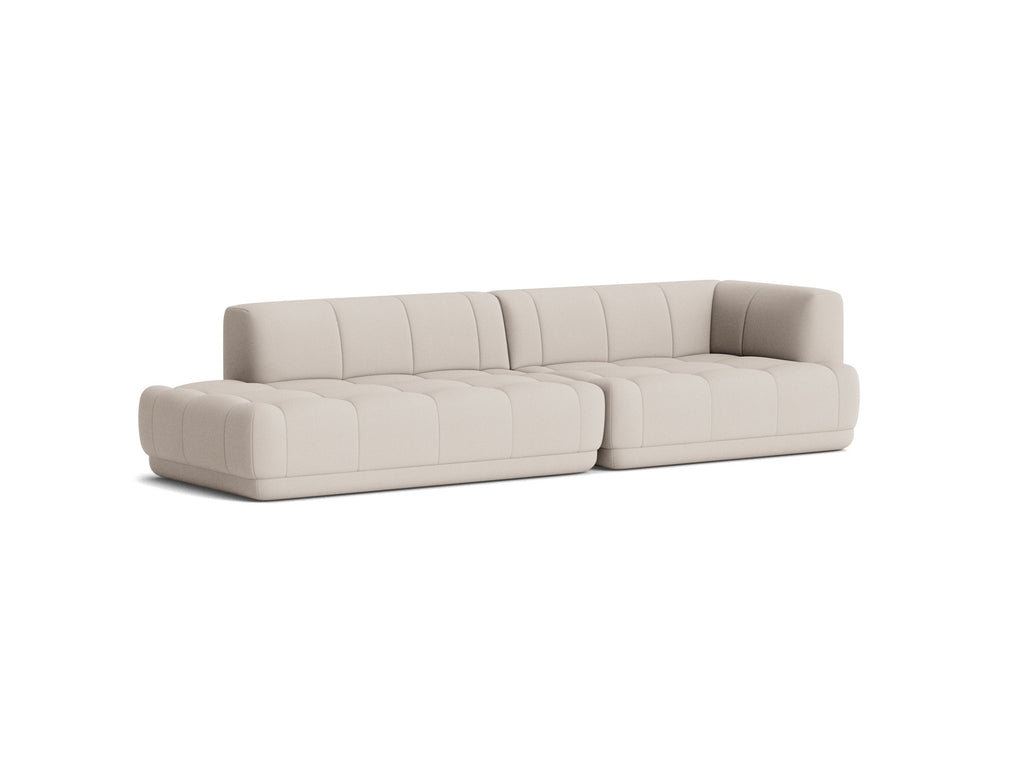 Quilton Sofa - Combination 10 by HAY - Right Armrest / Steelcut 240