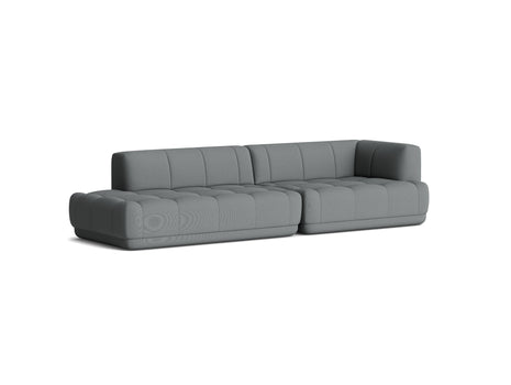 Quilton Sofa - Combination 10 by HAY - Right Armrest / Steelcut Trio 153