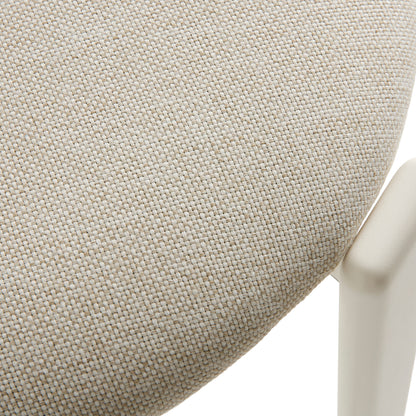 Rey Chair Upholstered by HAY -  Cream White Lacquered Beech / Mode 011