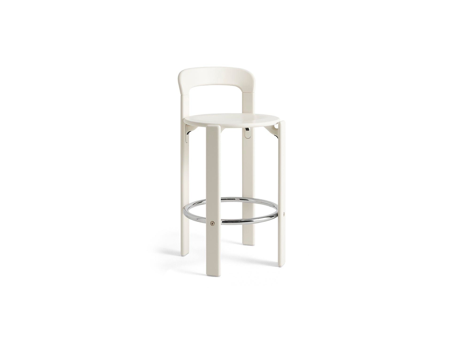 Rey Bar Stool by HAY - H65 / Cream White Lacquered Beech