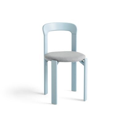 Rey Chair Upholstered by HAY - Slate Blue Lacquered Beech / Steelcut Trio 113