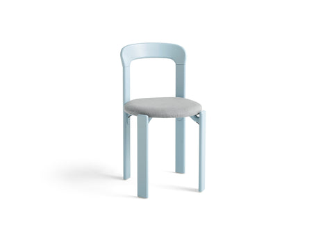 Rey Chair Upholstered by HAY - Slate Blue Lacquered Beech / Steelcut Trio 113