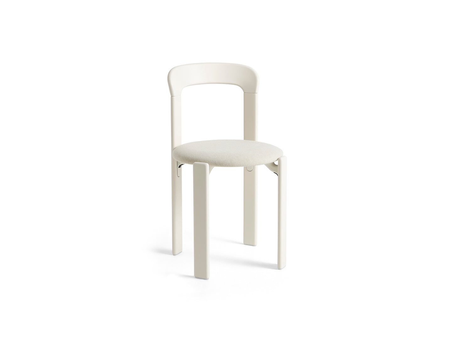 Rey Chair Upholstered by HAY -  Cream White Lacquered Beech / Mode 011