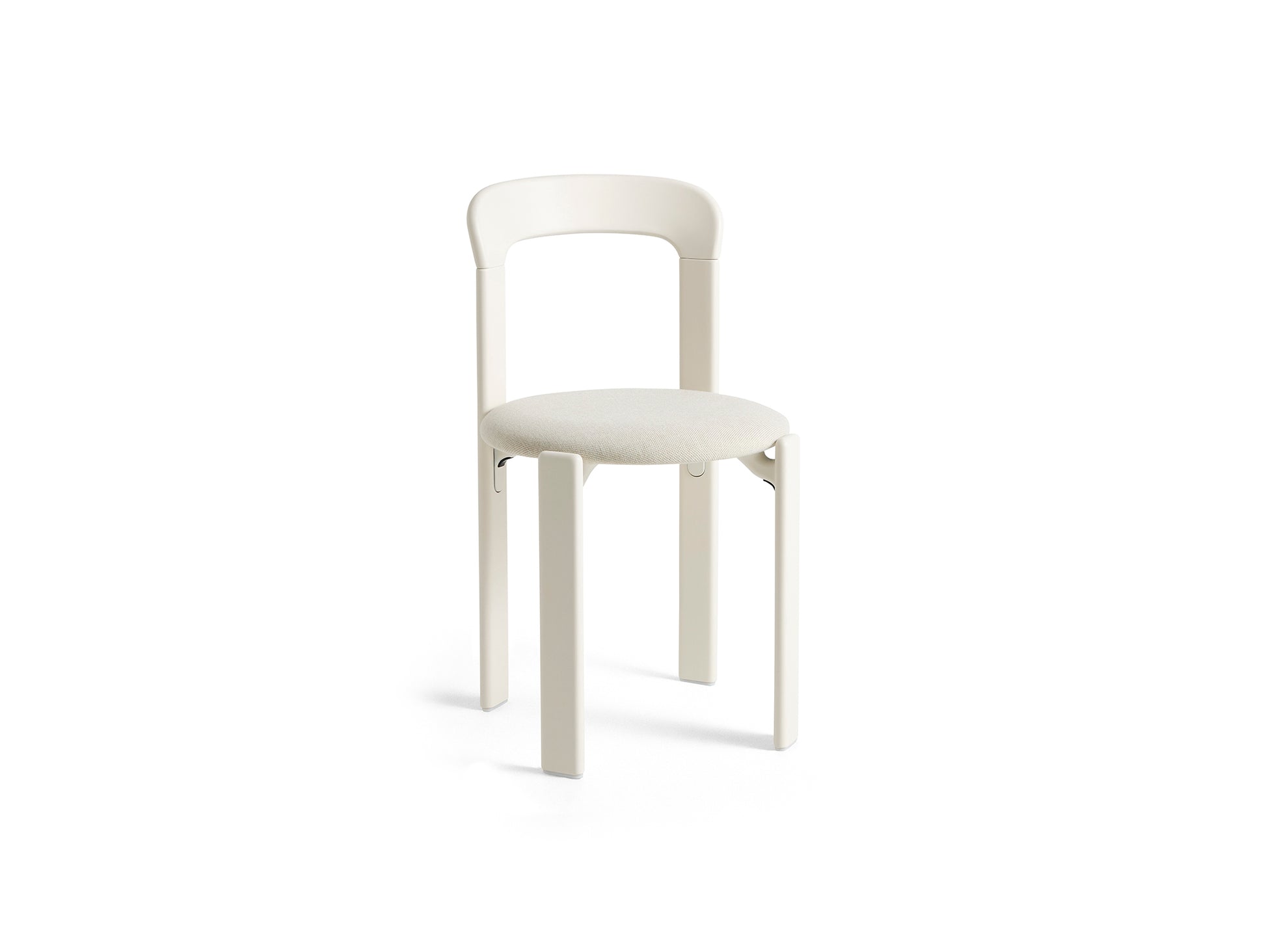 Rey Chair Upholstered by HAY -  Cream White Lacquered Beech / Mode 011