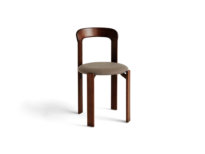 Rey Chair Upholstered by HAY - Umber Brown  Lacquered Beech / Steelcut Trio 376