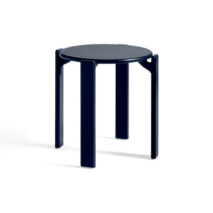 Rey Low Stool by HAY - Deep Blue Lacquered Beech