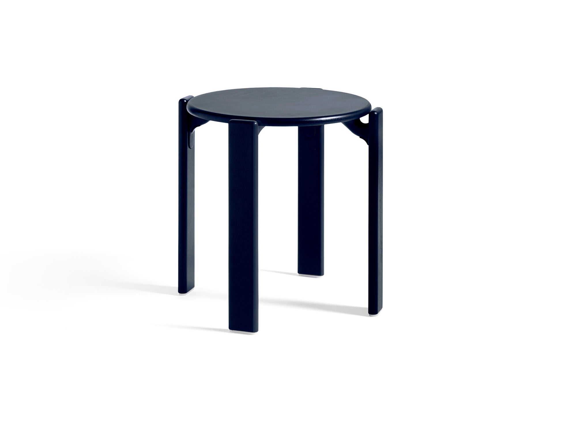 Rey Low Stool by HAY - Deep Blue Lacquered Beech