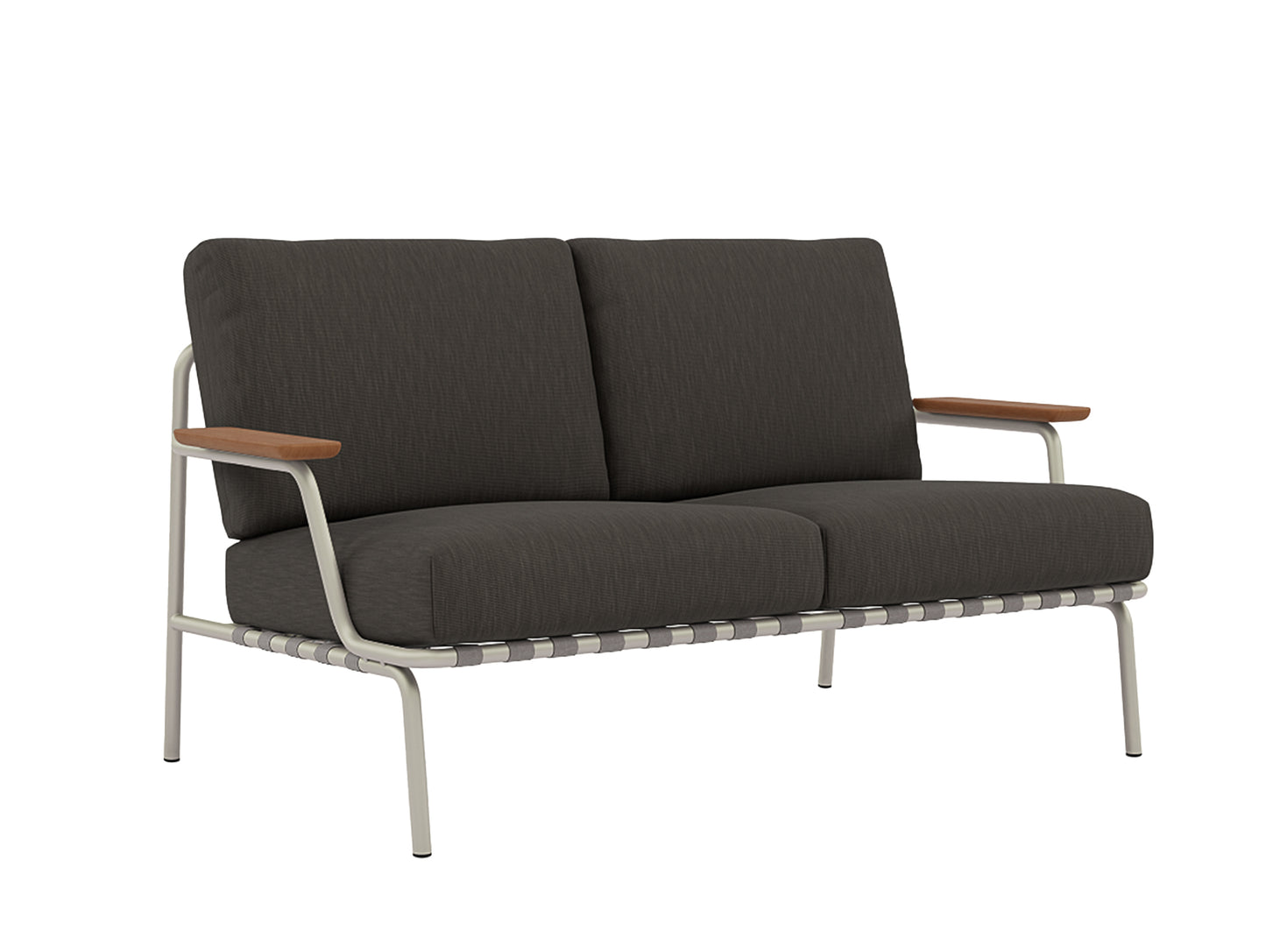 Settle 2-Seater Sofa by Muuto / Grey Frame / Ribbed Weave 01