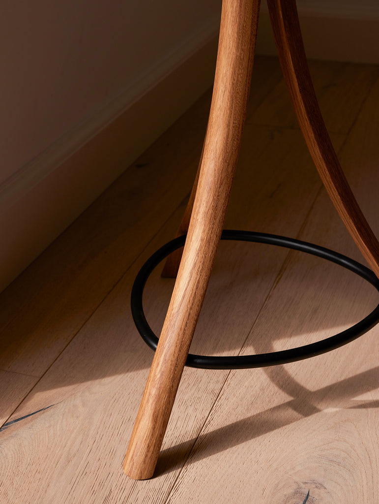 Clover Stool by Ro Collection - Oiled Oak