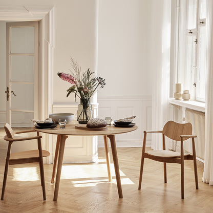 Salon Extendable Table - Round by Ro Collection - Oiled Oak / Length: 120 cm (Without Extension Plates)