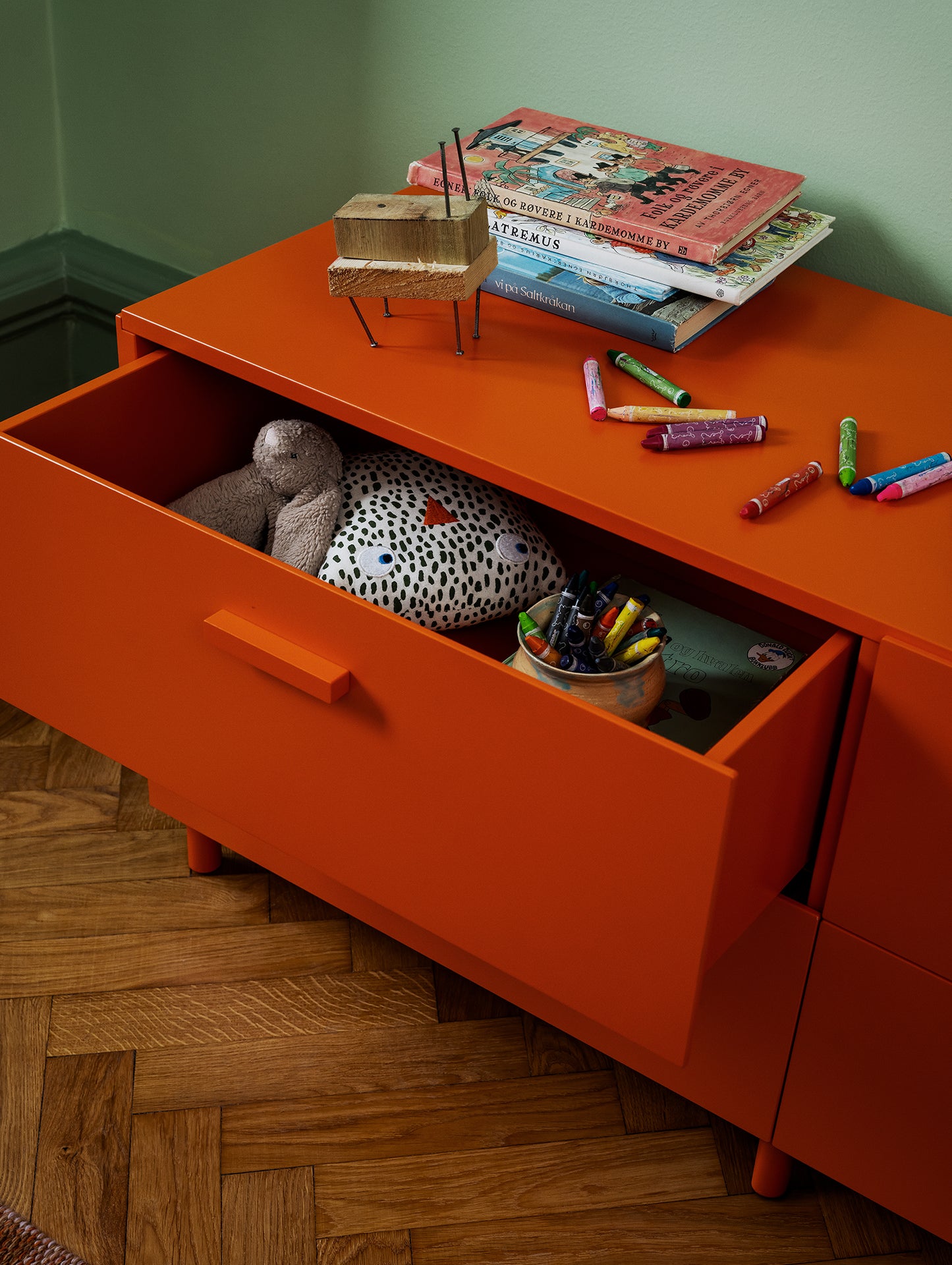 Relief Drawer with Legs- Low by String - Orange