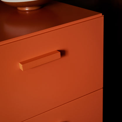 Relief Drawers with Plinth Base - Tall by String -  Orange