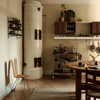 String System Cabinet with Sliding Doors - Walnut
