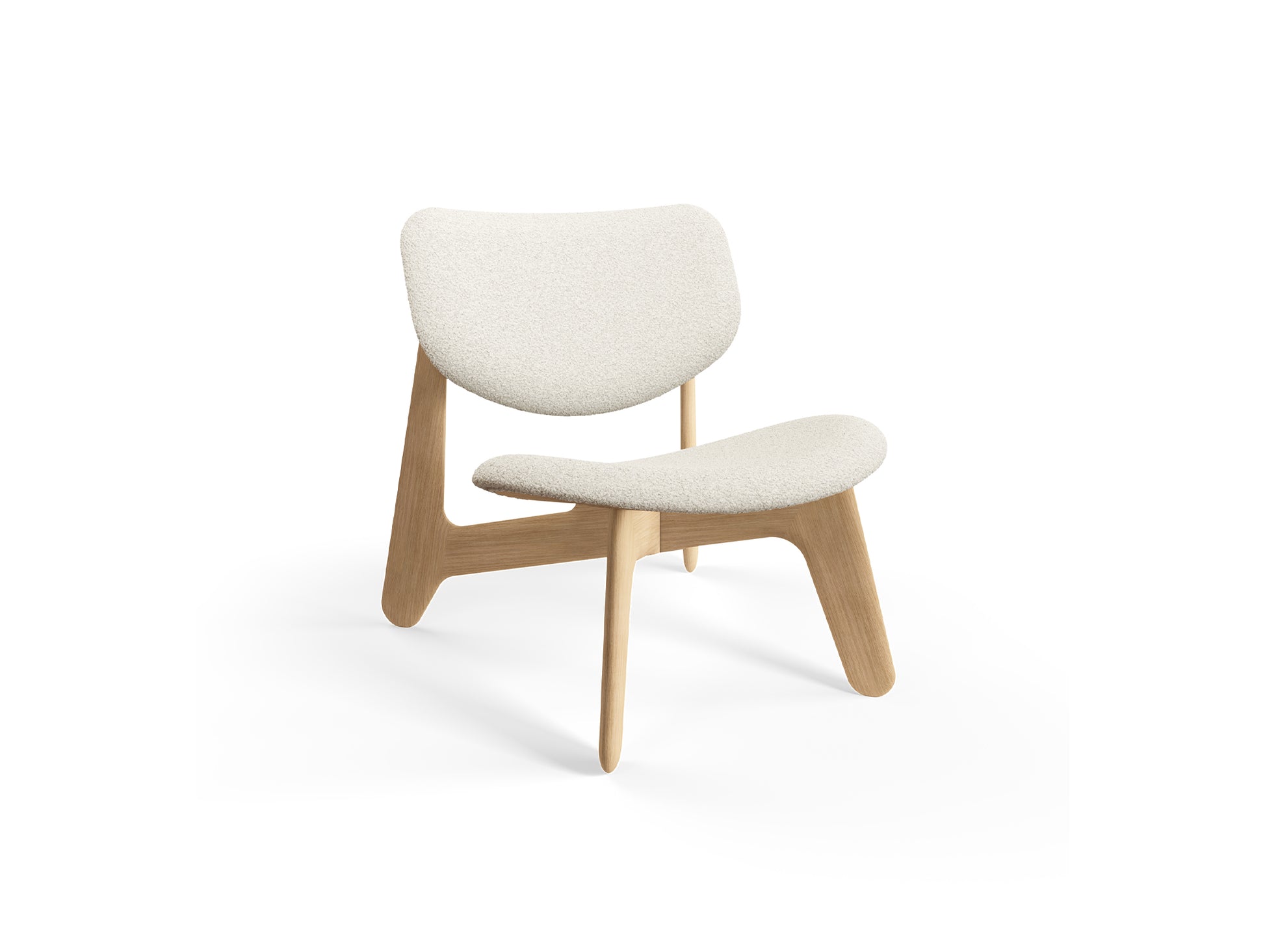 Slab Lounge Chair by Tom Dixon - Natural Oak / Elle 200