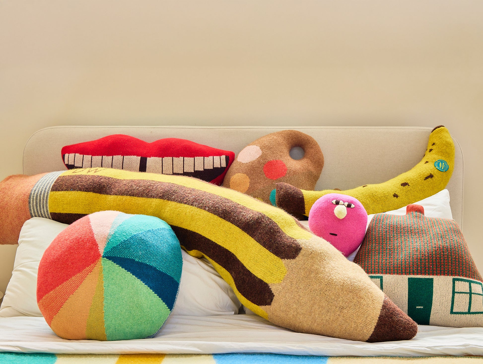 Banana Shaped Cushion by Donna Wilson