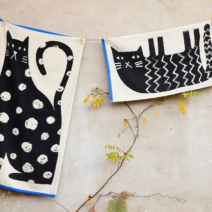 Lazy Cat Towels by Donna Wilson