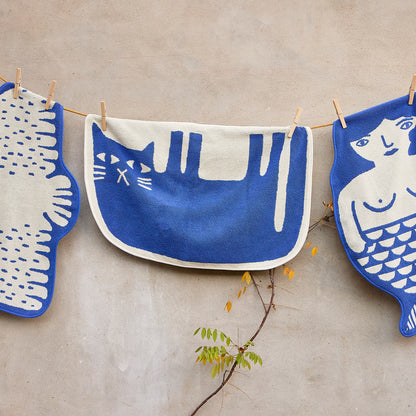 Lazy Cat Bath Mat by Donna Wilson