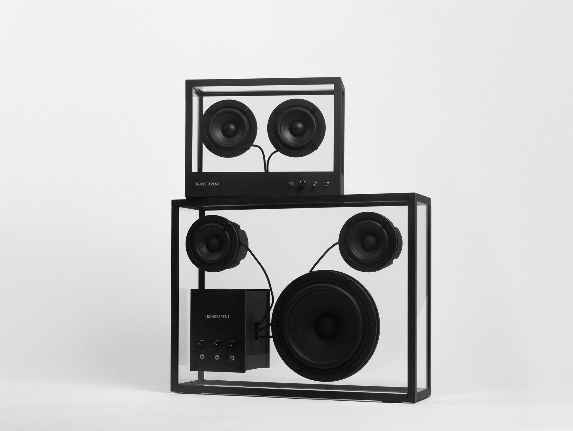 Small Transparent Speaker by Transparent - Black