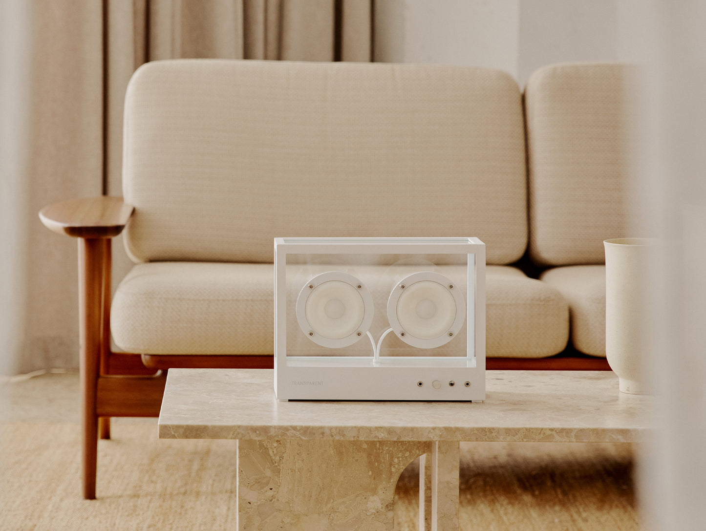 Small Transparent Speaker by Transparent - White